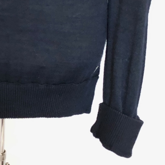 Navy Wool-Blend Lightweight Guess Sweater - Picture 6 of 12